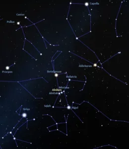 Alnilam location | Star Facts