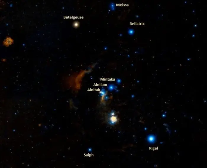orion constellation,the hunter constellation,brightest stars in orion