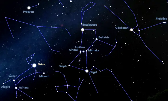 sirius finder chart,how to find sirius,where is sirius in the sky