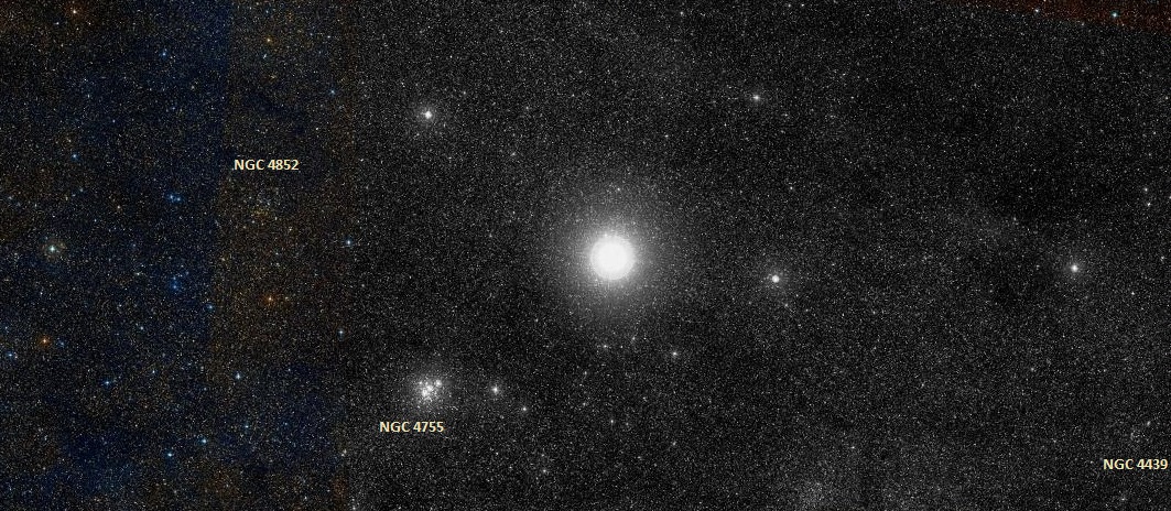 Beta Crucis, Jewel Box Cluster, NGC 4852
