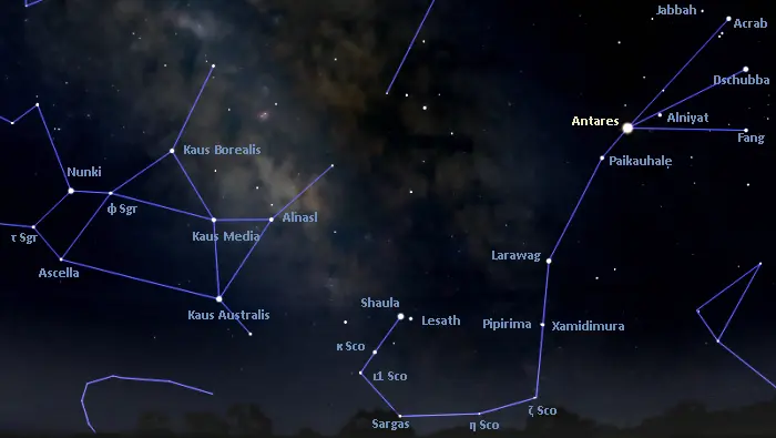 how to find antares,where is antares in the sky