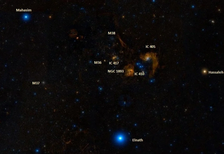 deep sky objects near elnath