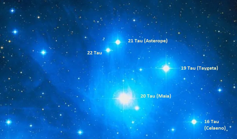 21 tauri,22 tauri,sterope star