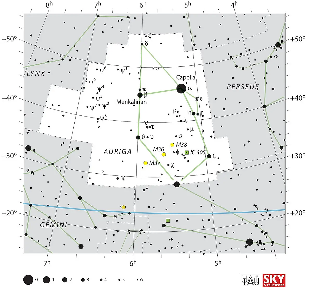 auriga constellation,auriga star map,auriga stars,auriga star chart