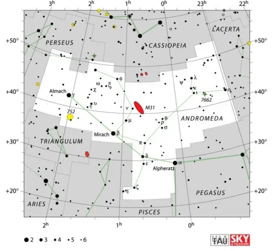 andromeda constellation,andromeda stars,andromeda star map