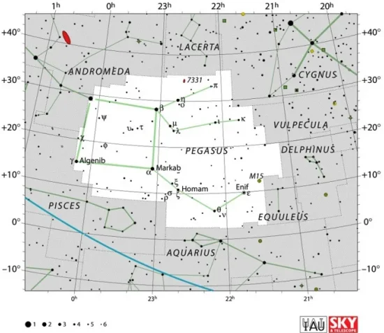 Pegasus constellation,pegasus stars,pegasus star map