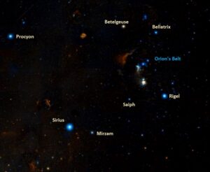how to find mirzam in the sky
