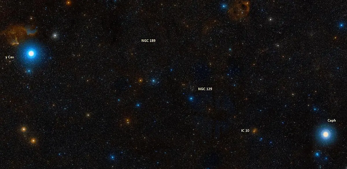 tiansi,caph,ngc 129,ngc 189,ic 10