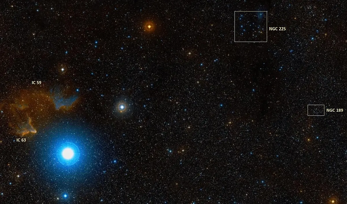 gamma cassiopeiae,ghost of cassiopeia and the sailboat cluster