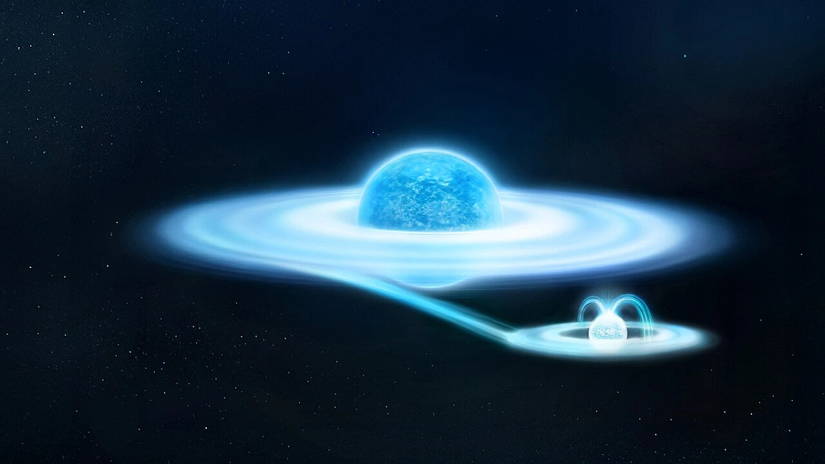 gamma cassiopeiae and accreting white dwarf companion illustratiom