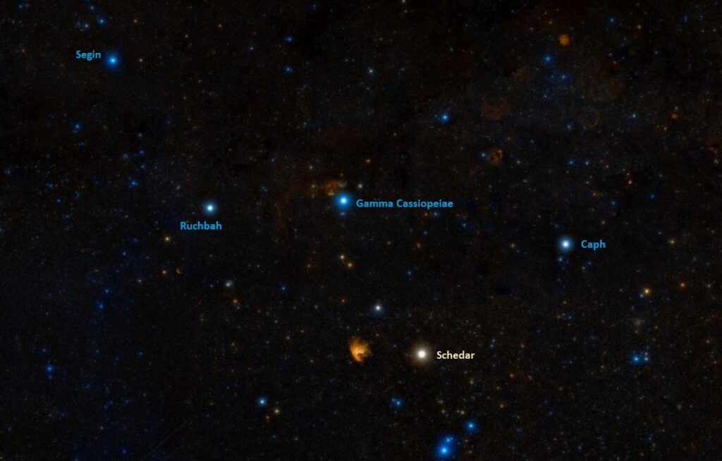 how to find schedar,where is alpha cassiopeiae