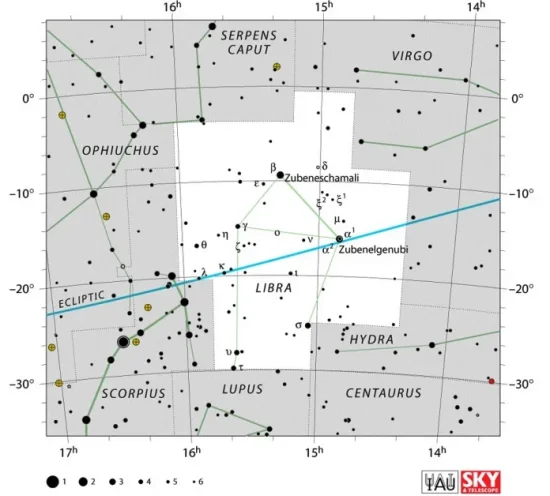 Libra constellation,libra stars,libra star map