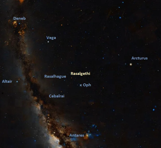 where is rasalgethi in the sky,how to find alpha herculis