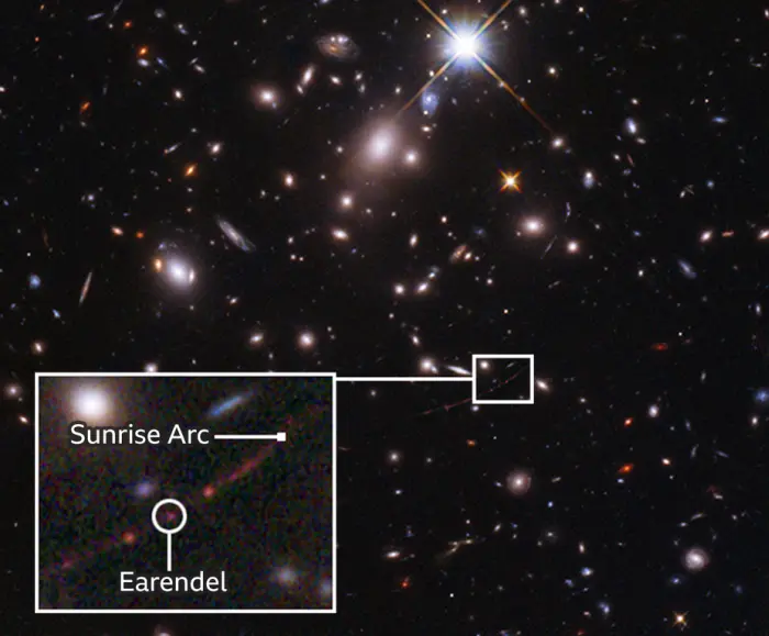 earendel,sunrise arc,earendel hubble space telescope