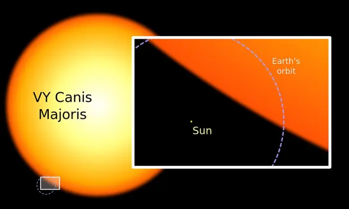 sun vs vy canis majoris