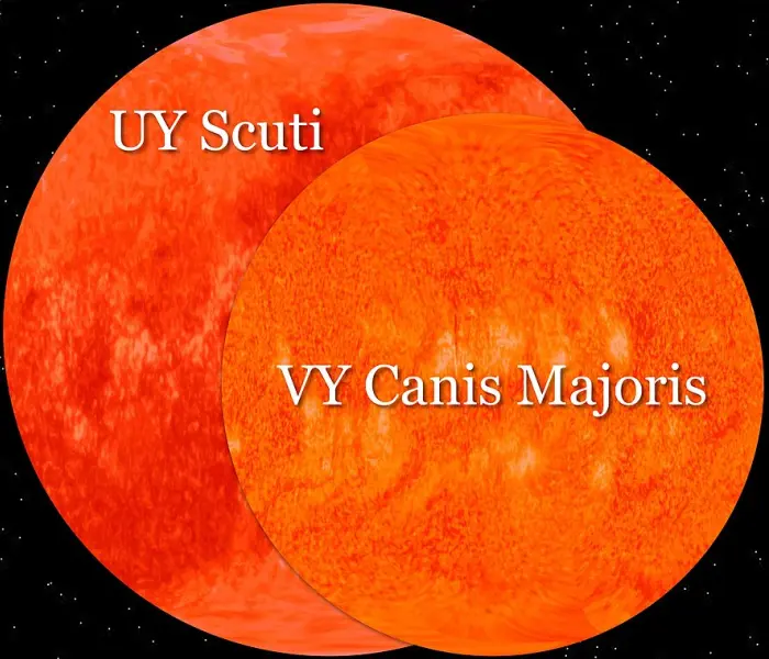 vy canis majoris vs uy scuti