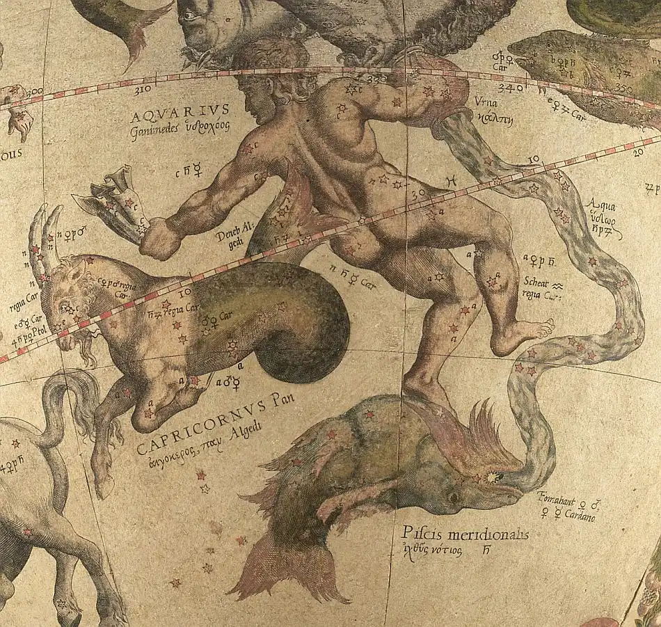 constellations aquarius and piscis austrinus