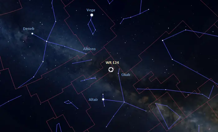 how to find wr 124,where is wr 124 in the sky