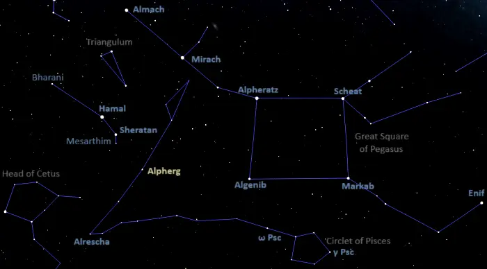 eta piscium location,how to find alpherg,where is alpherg in the sky