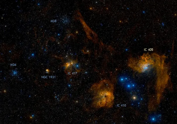 ae aurigae,flaming star nebula