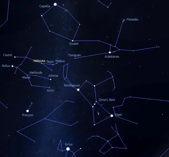 epsilon geminorum location,how to find mebsuta,were is mebsuta in the sky