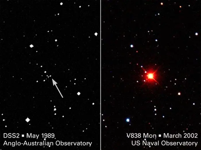v838 monocerotis before and after the 2002 outburst