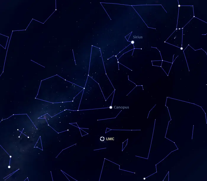 how to find the large magellanic cloud