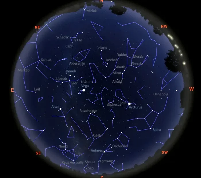 stars visible tonight,stars in the sky tonight,night sky tonight