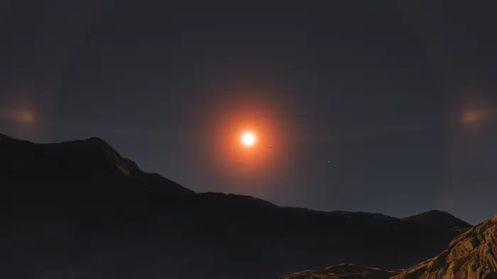 view from the planet TRAPPIST-1h
