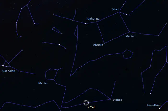 how to find tau ceti,where is tau ceti in the sky