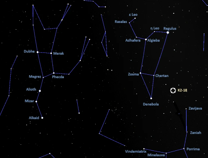 how to find k2-18,where is k2-18 in the sky