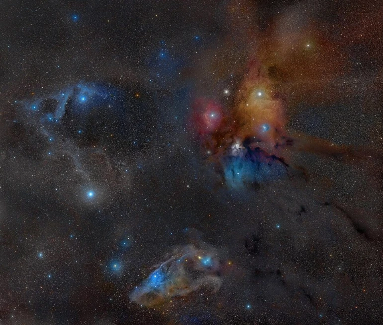pi scorpii nebula,blue horsehead nebula,rho ophiuchi nebula