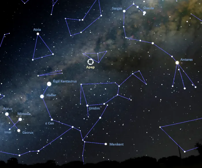 how to find apep,where is apep in the sky