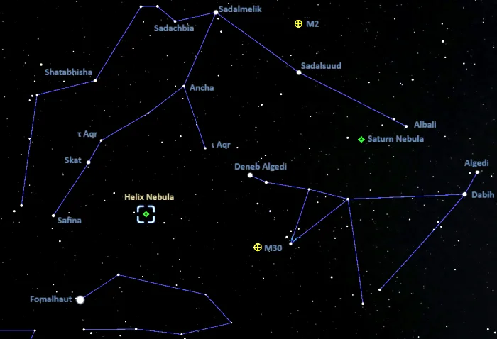 how to find the helix nebula,helix nebula location