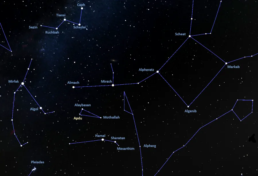 how to find gamma trianguli,where is gamma trianguli in the sky