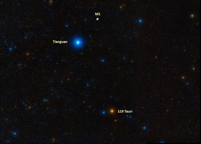 ruby star and crab nebula,119 tauri and zeta tauri