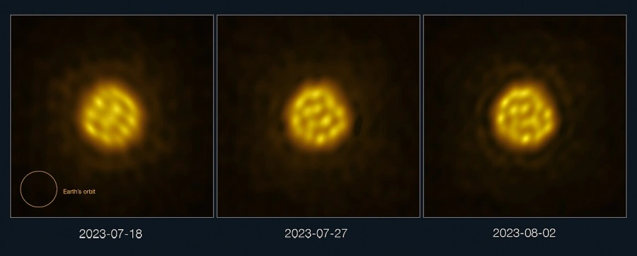 r doradus bubbles,r doradus surface bubbles,r doradus convective bubbles,r doradus alma