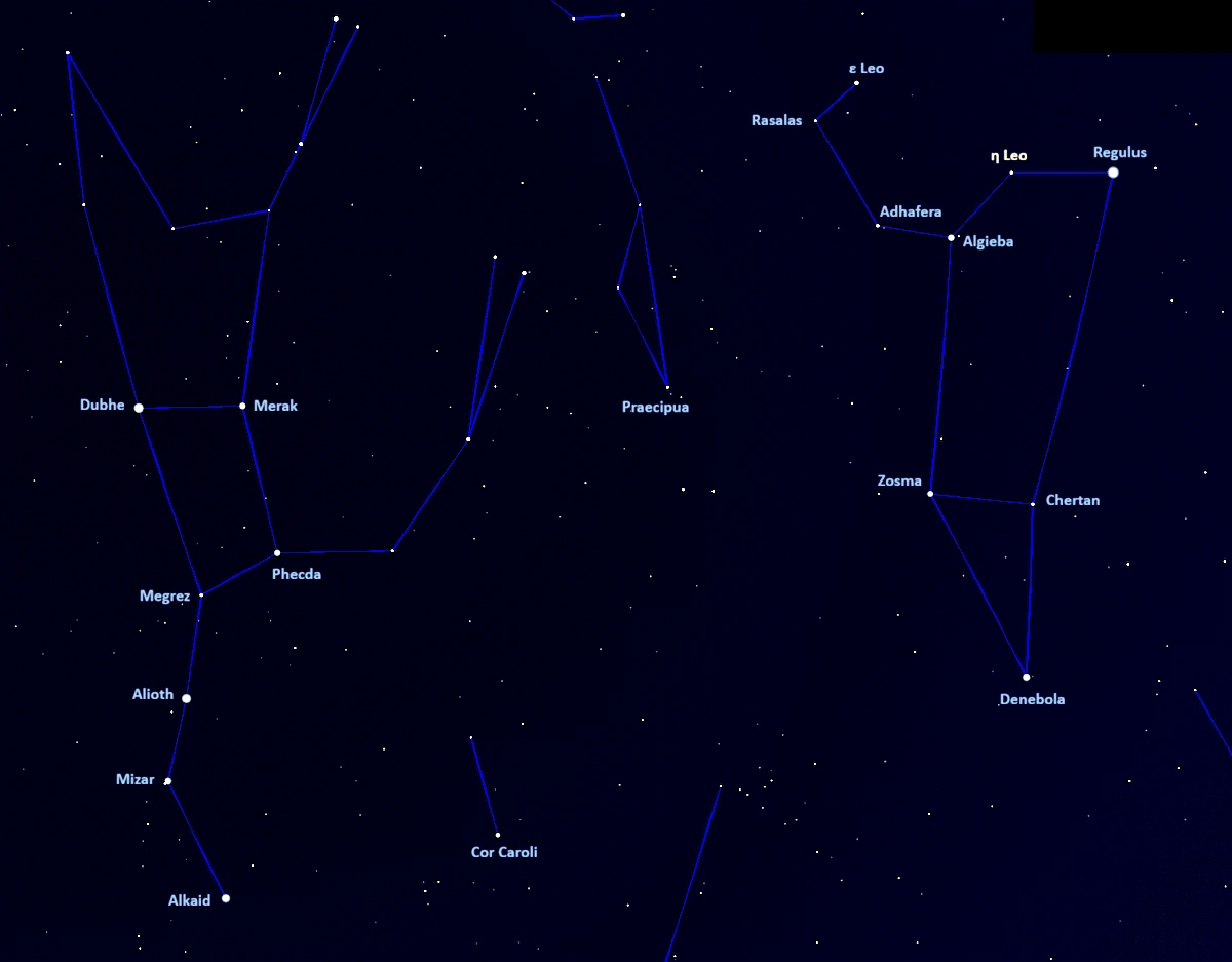 how to find eta leonis,where is eta leonis in the sky