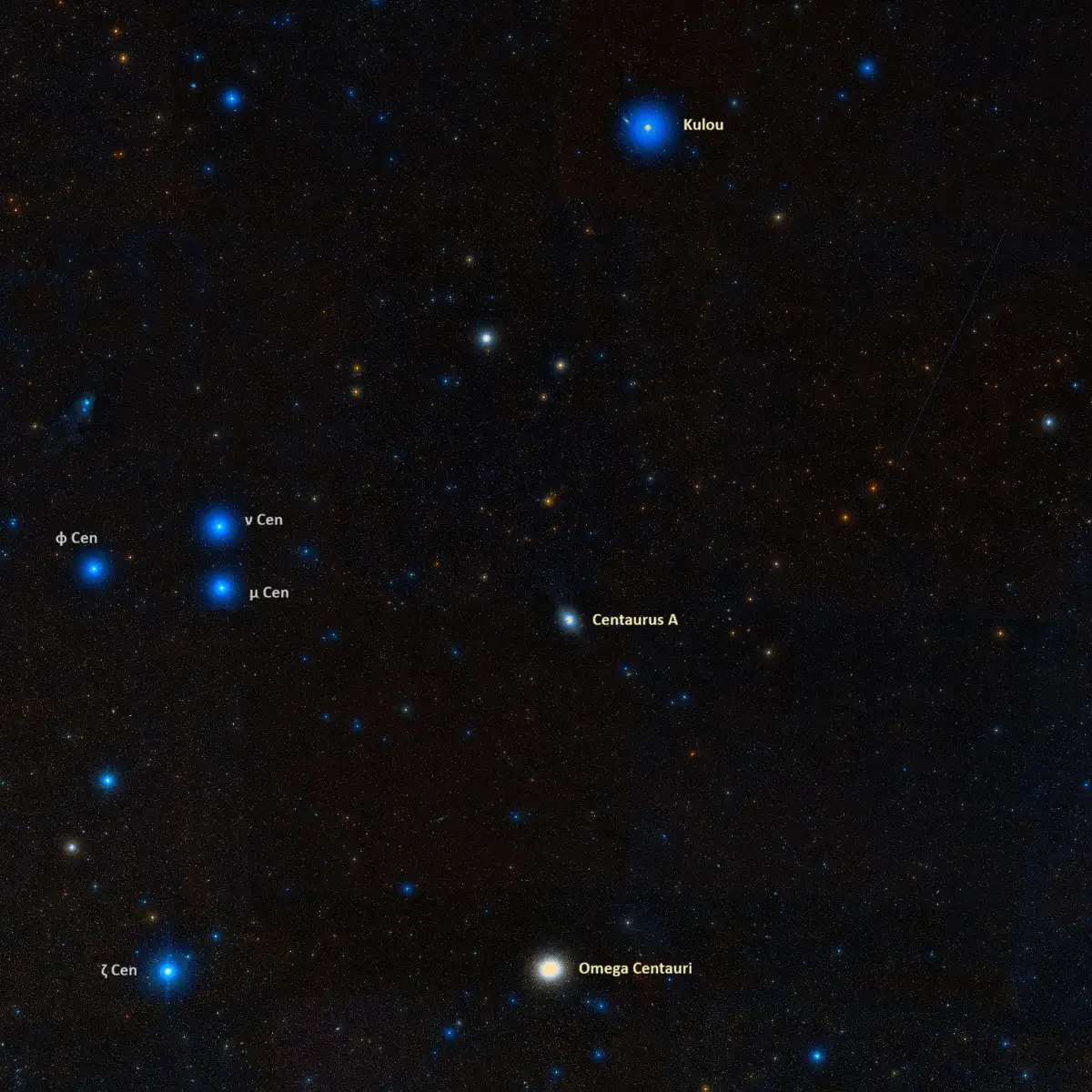 omega centauri location,centaurus a location