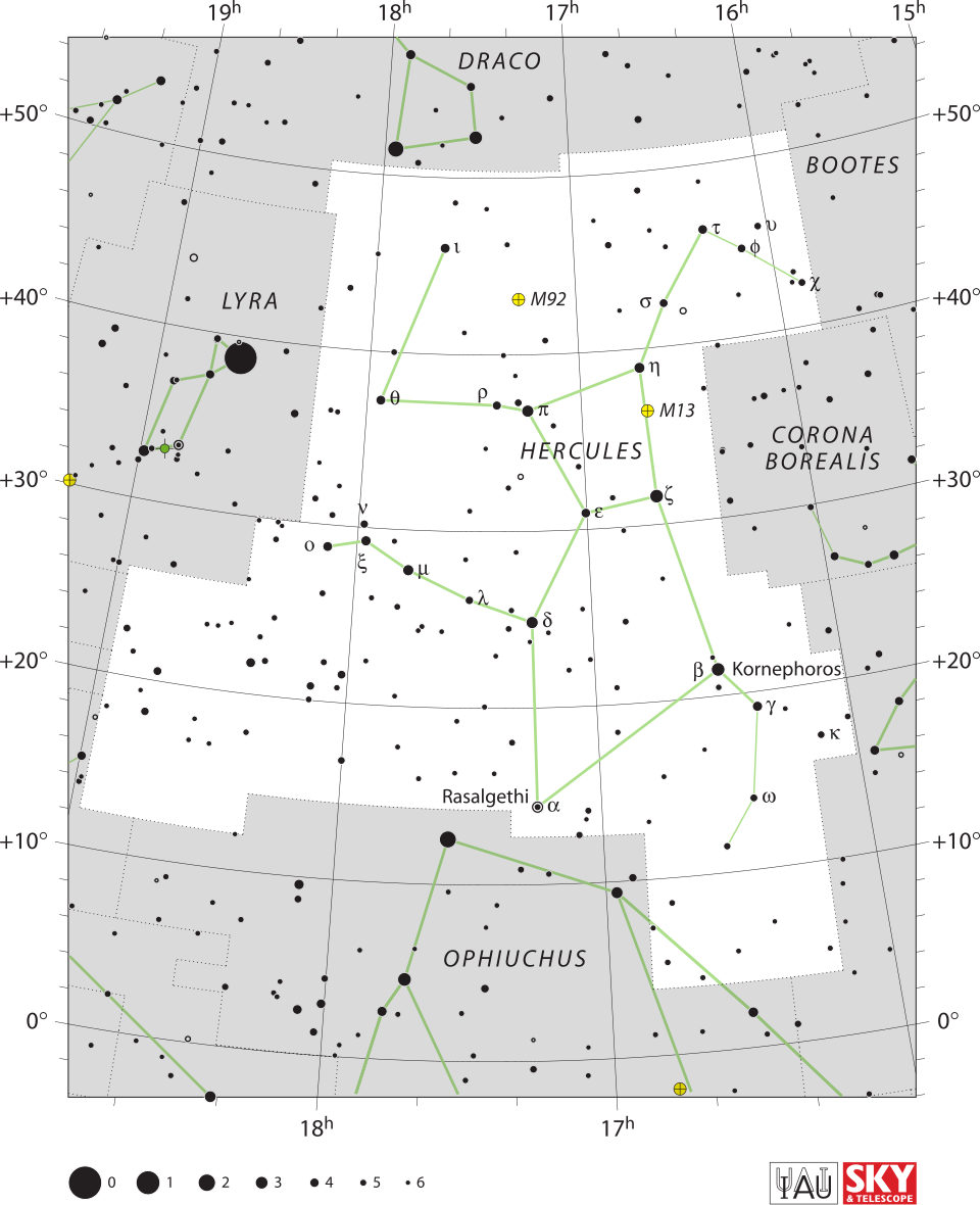 hercules constellation map,hercules stars,hercules star map,hercules star chart